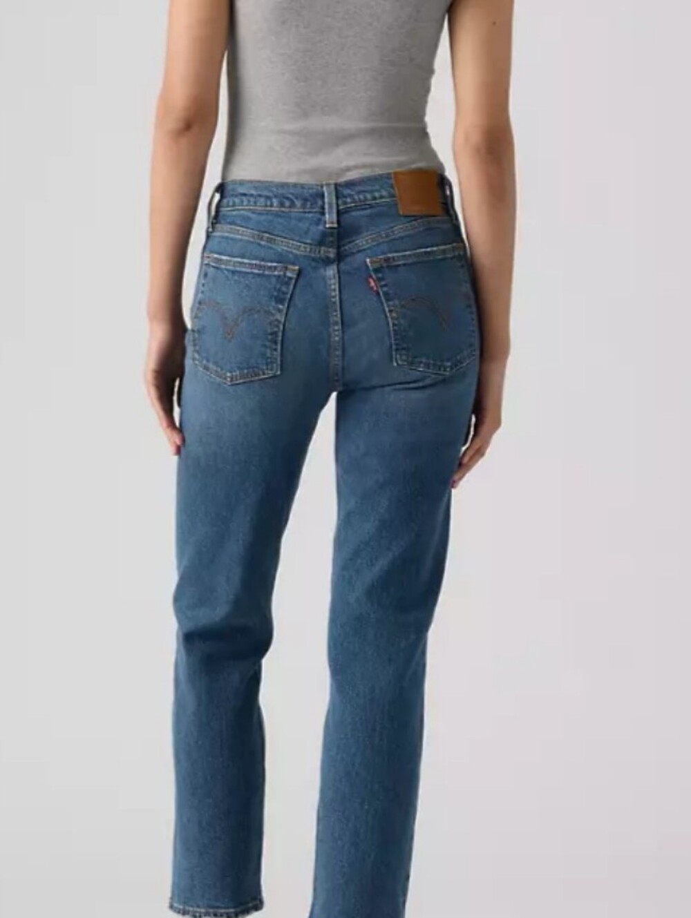 Levi's Wedgie Straight Leg Jeans Size 27 Blue High Rise Button Fly